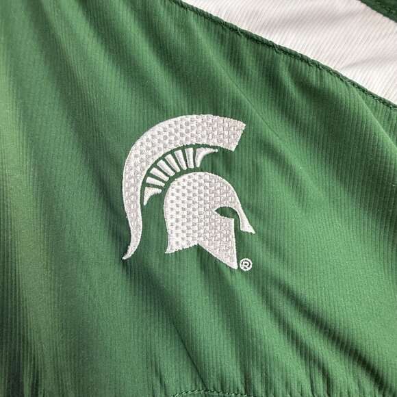 Michigan State Spartans Jacket Men XL Green NCAA Football Nike Storm Fit Zip Y2K - Picture 15 of 16